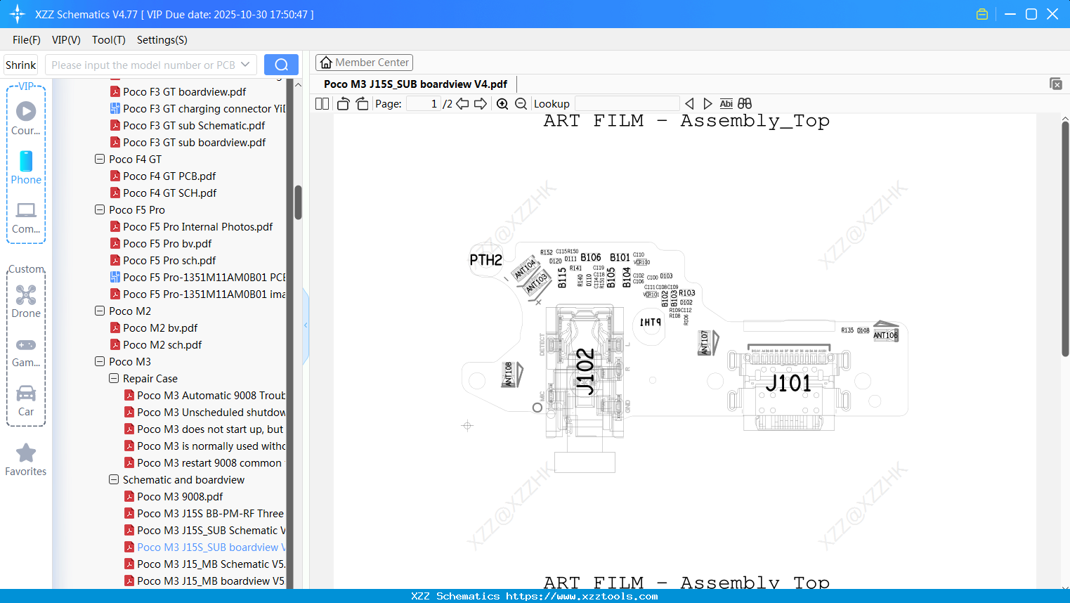 Xiaomi Poco M3 J15S_SUB Boardview V4